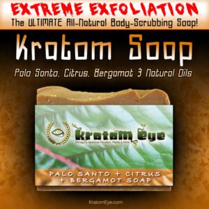 Kratom Soap (w/Palo Santo, Citrus, Bergamot, Natural Oils) | Extremely Exfoliating & Cleansing