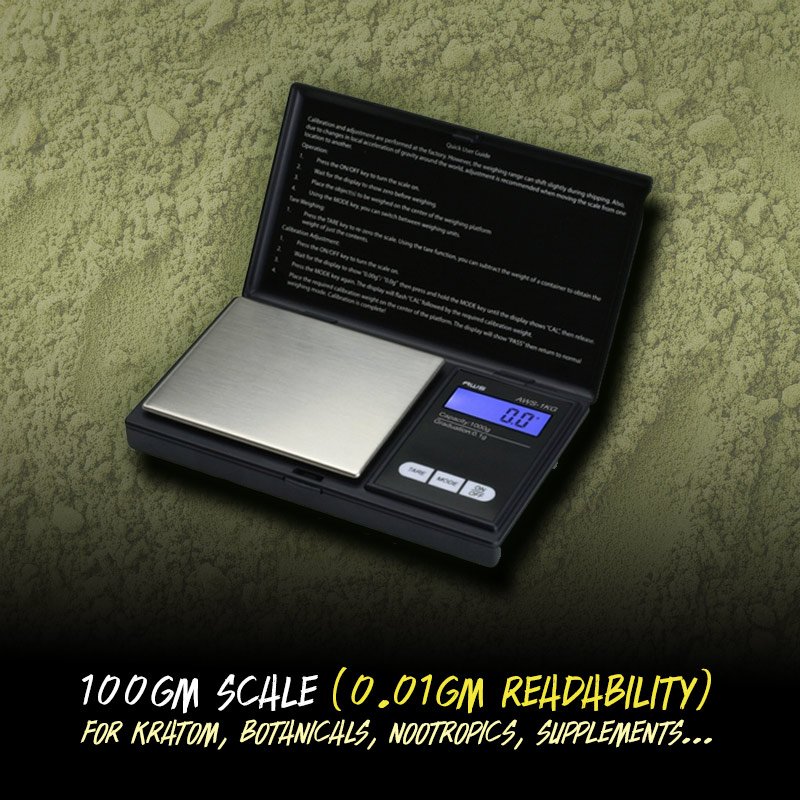 100gm Scale for Kratom, Botanicals, Nootropics…